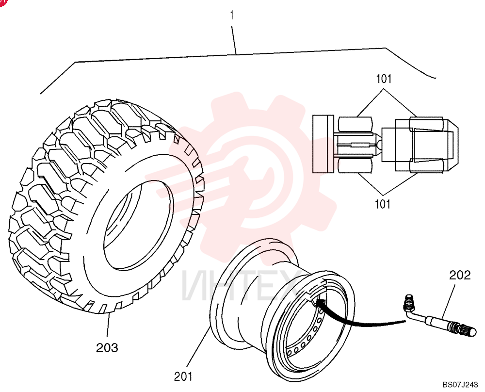 Incl. 101-203 Wheel