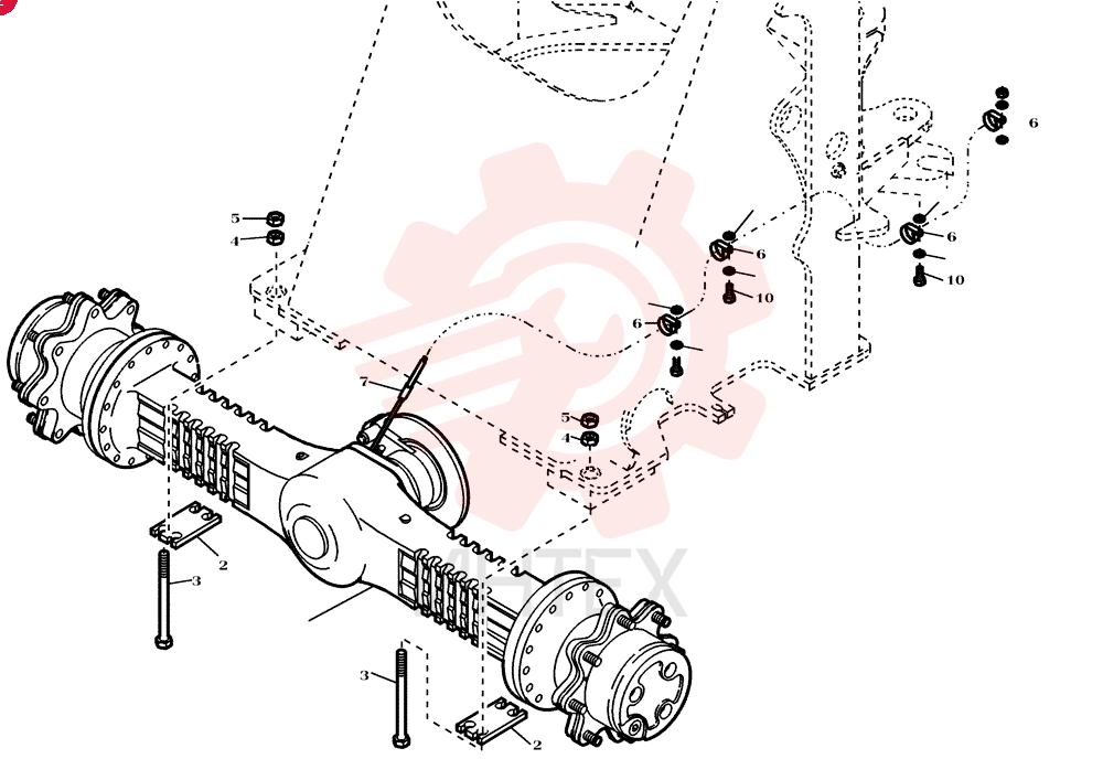LIVE FRONT AXLE 2772373
