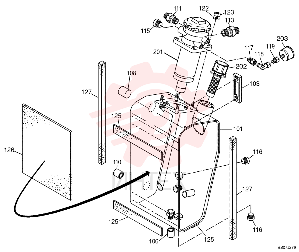 RESERVOIR, HYDRAULIC 4552326 (1)