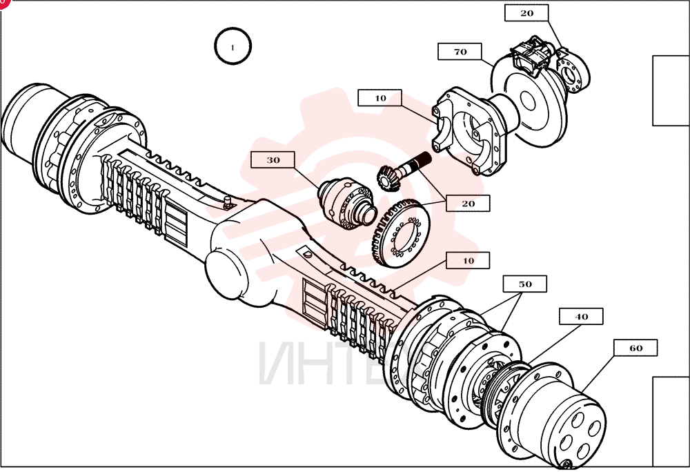 FRONT AXLE 4552351 (2)