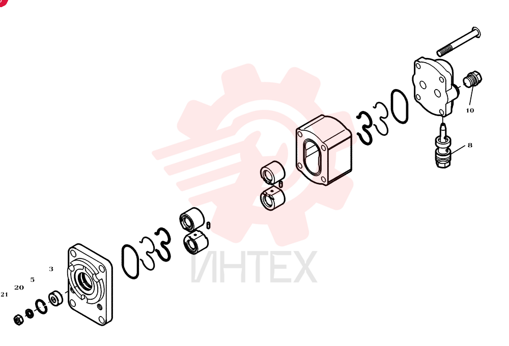 HYDRAULIC MOTOR,GEAR, 11 CC