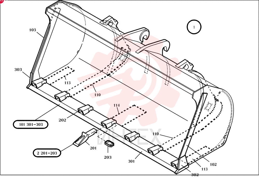 BUCKET, LIGHT MATERI