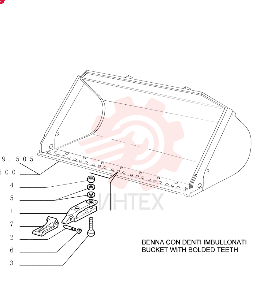 BUCKET TOOTH SHANK