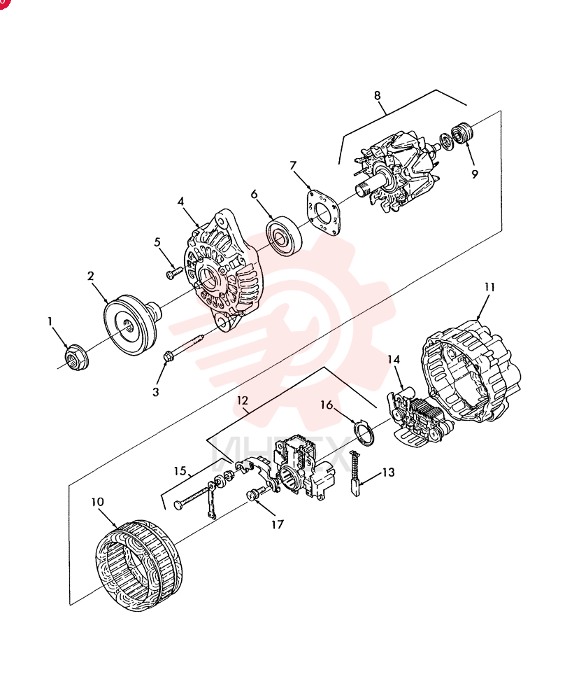 ALTERNATOR SBA185046320