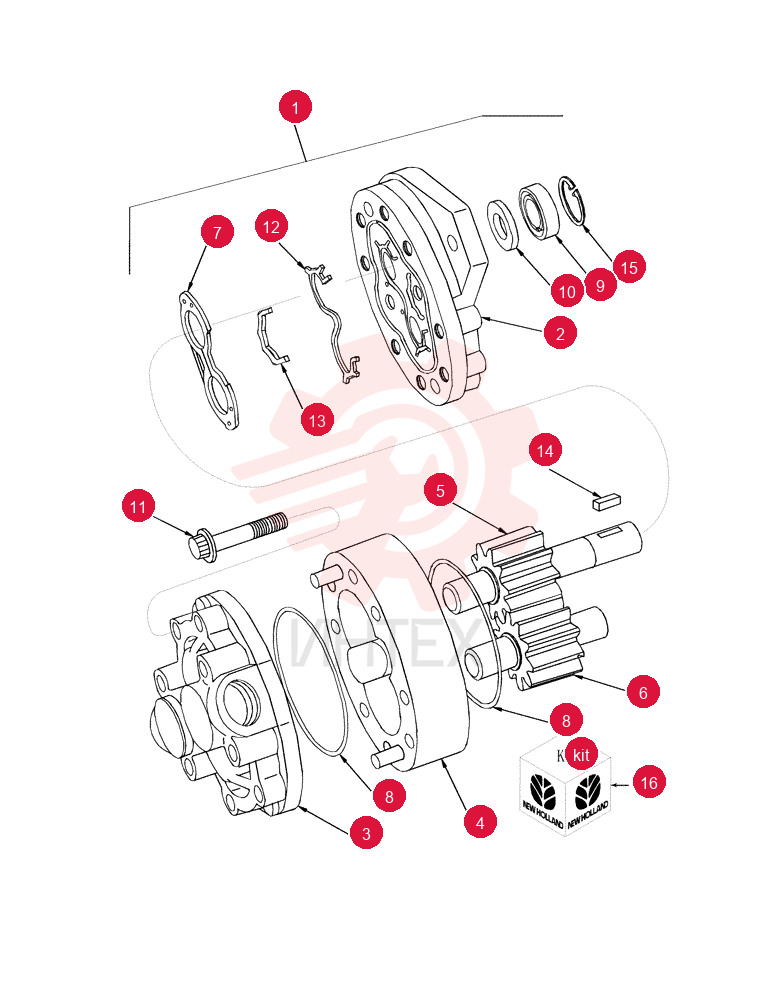 HYDRAULIC PUMP,10.8 CC