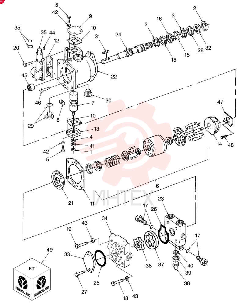 HYDRAULIC PUMP,40.6 CC 86607578