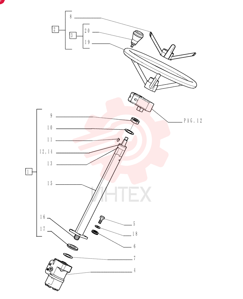 STEERING COLUMN 87358444 (1)