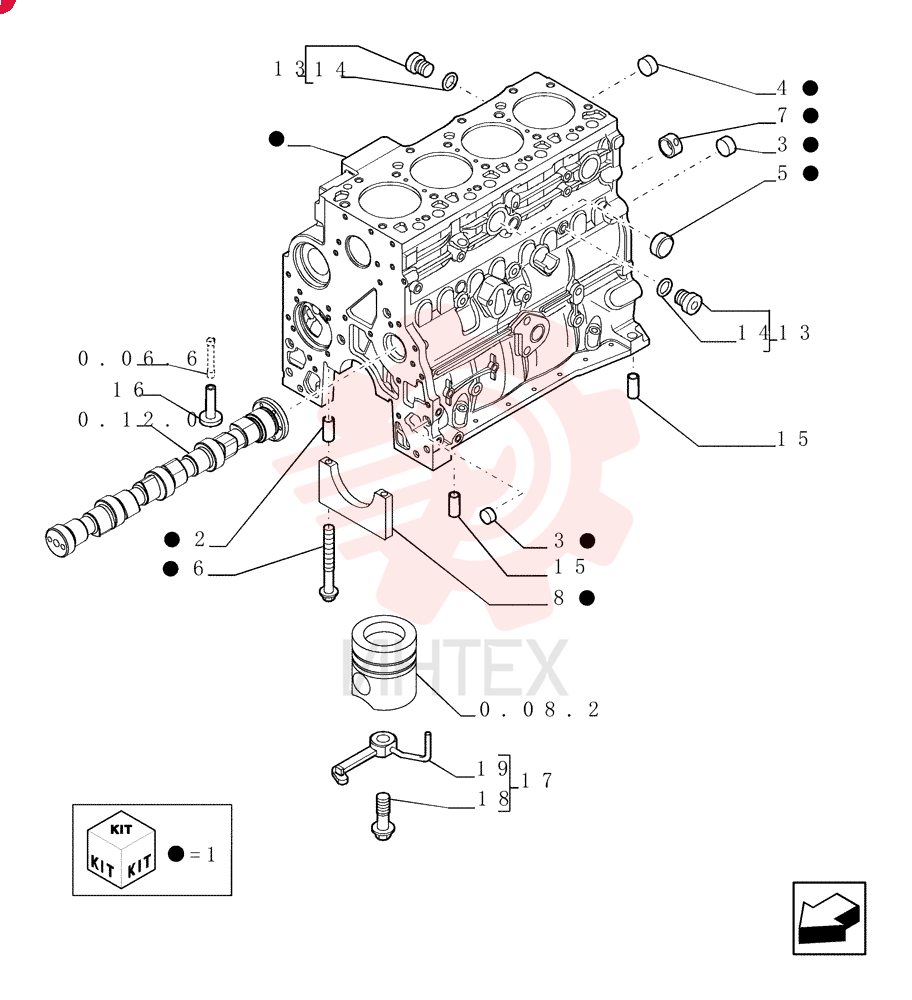 CYLINDER BLOCK,4 Cylinders
