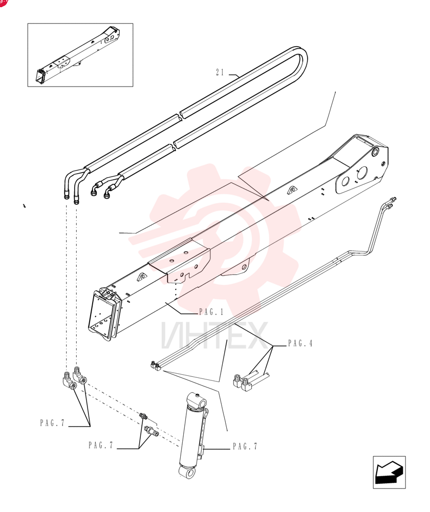 HYDRAULIC HOSE,12mm ID x 10510mm L