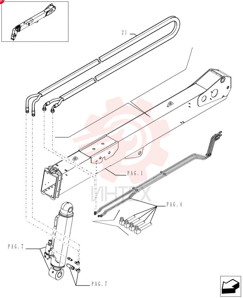 HYDRAULIC HOSE,12mm ID x 10510mm L