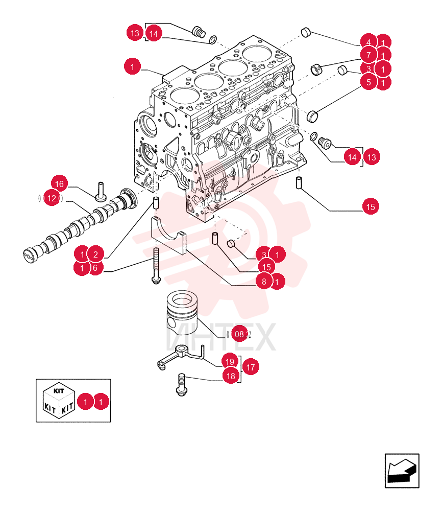 CYLINDER BLOCK,4 Cylinders