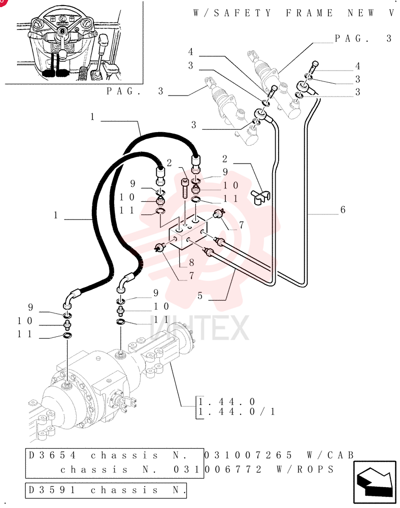 HYDRAULIC HOSE,600mm lg