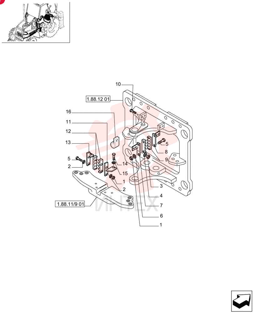 NUT,M8 x 1.25, Cl 10 16104121 (2)