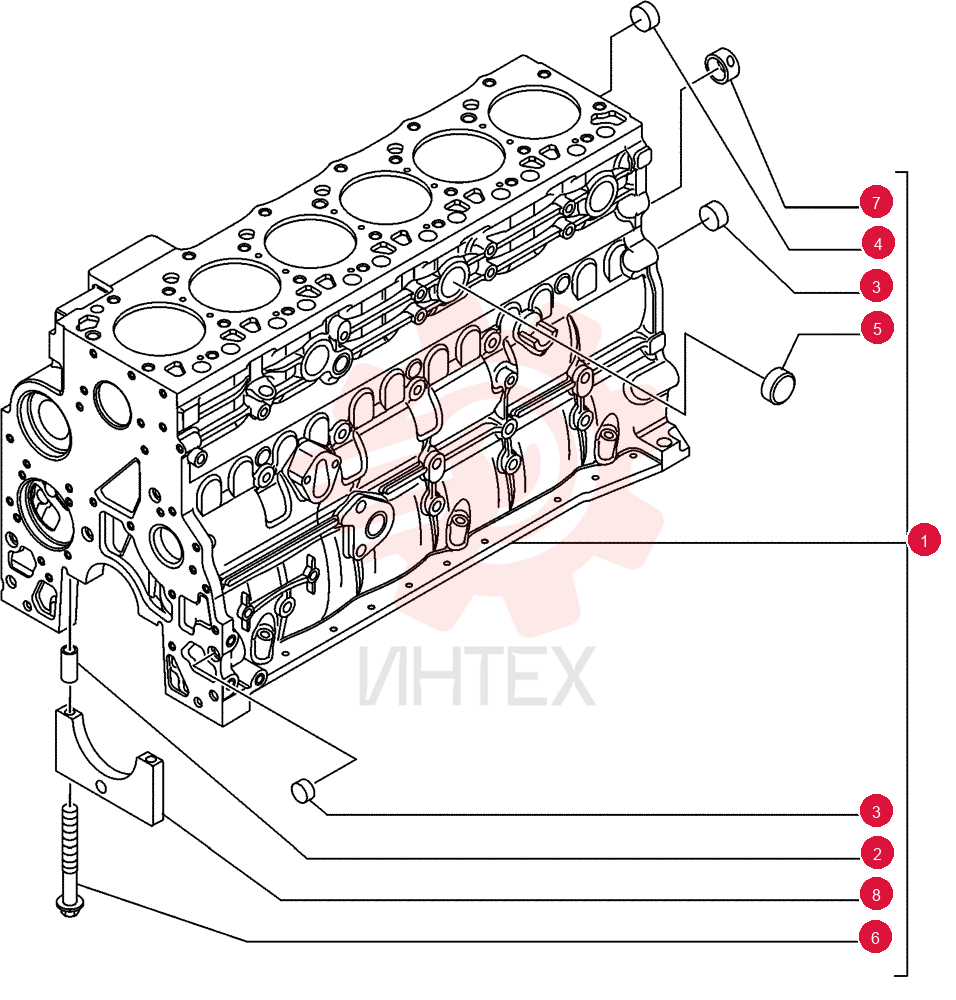 CYLINDER BLOCK,6 Cylinders