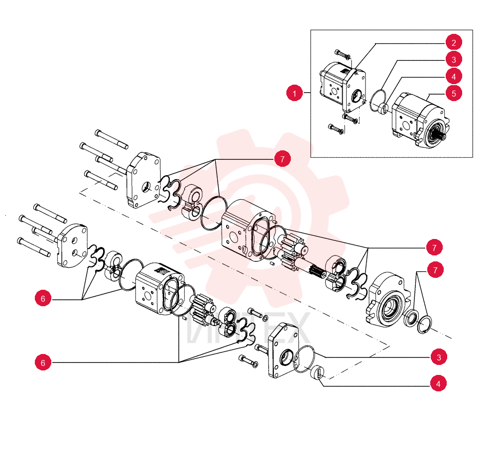 HYDRAULIC PUMP,28 CC