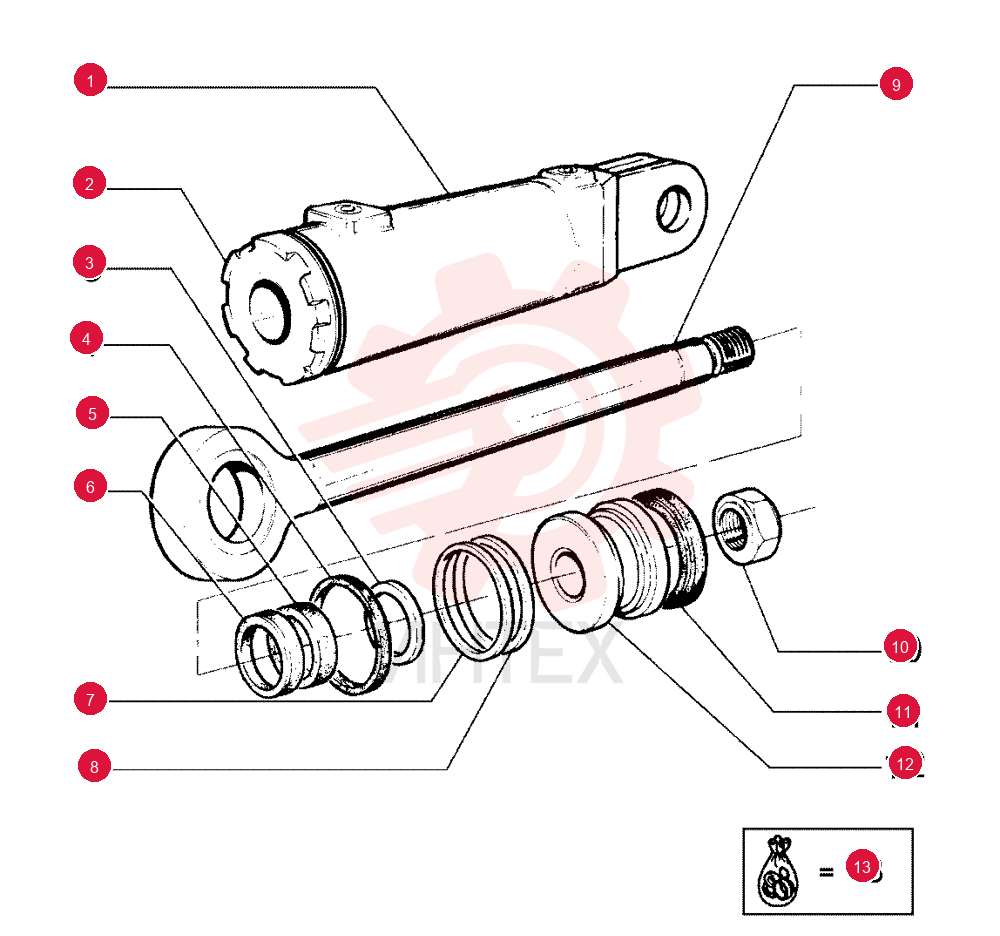 ENGINE CYLINDER LINER,425.5 mm Length