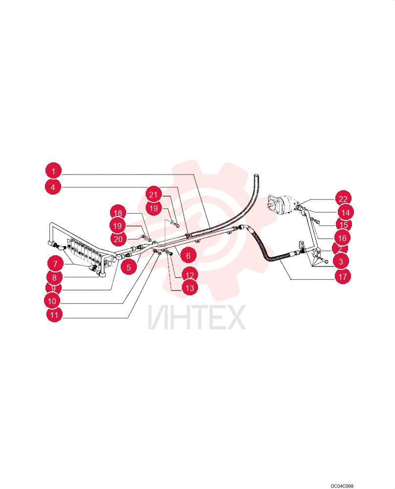 HYDRAULIC HOSE,38.10 mm ID x 2500.00 mm, SAE 100R4