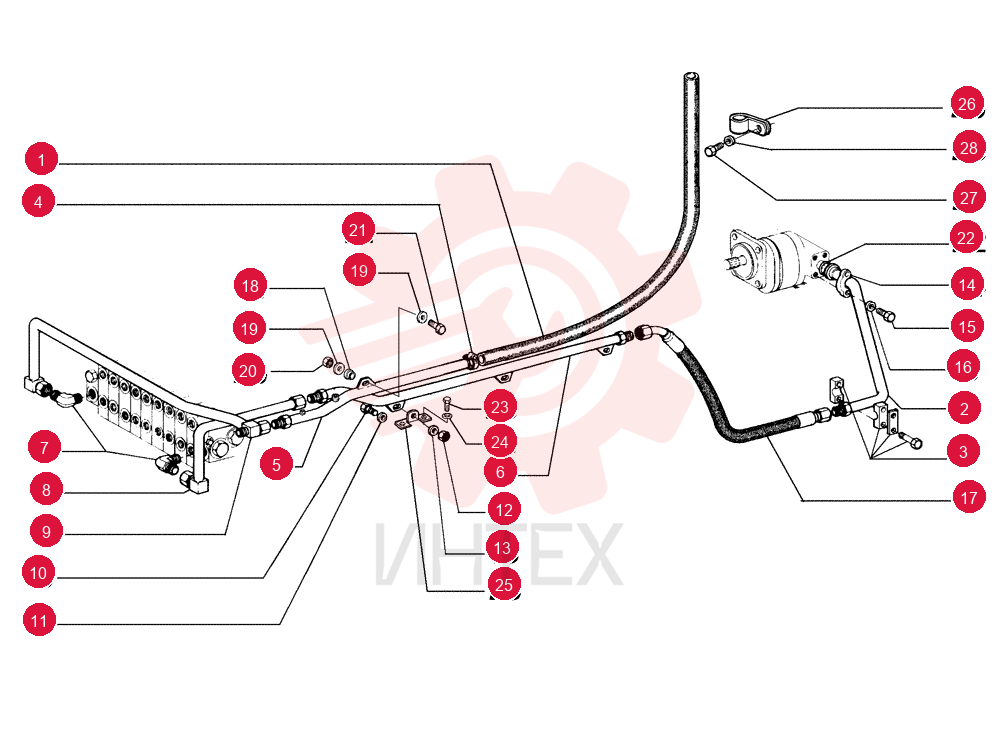 HYDRAULIC HOSE,38.10 mm ID x 2500.00 mm, SAE 100R4 75324450 (2)