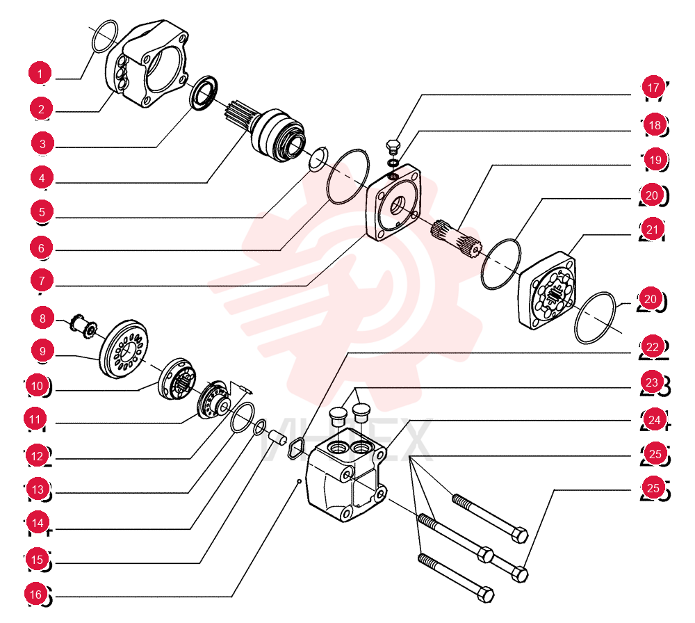 HYDRAULIC MOTOR 87389986