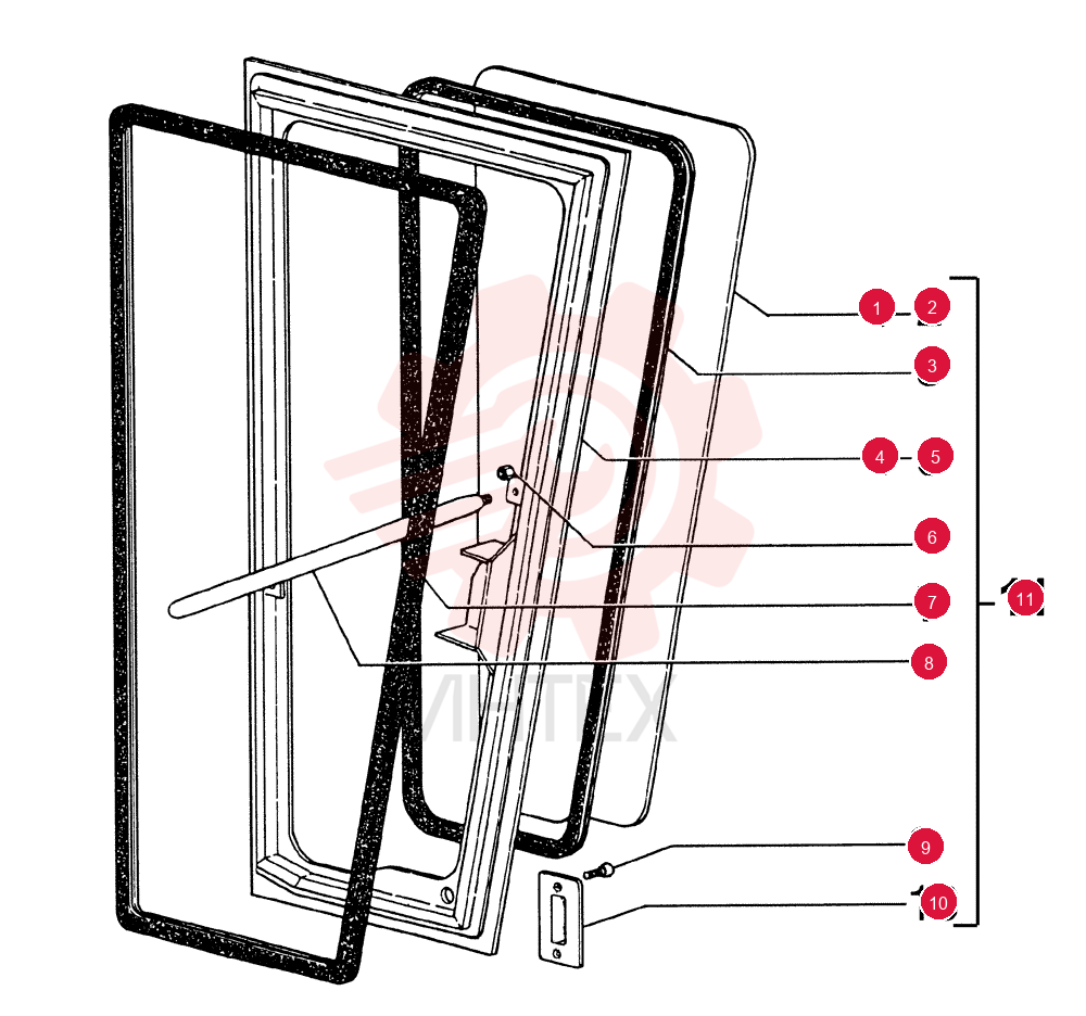 CAB GLASS ASSY