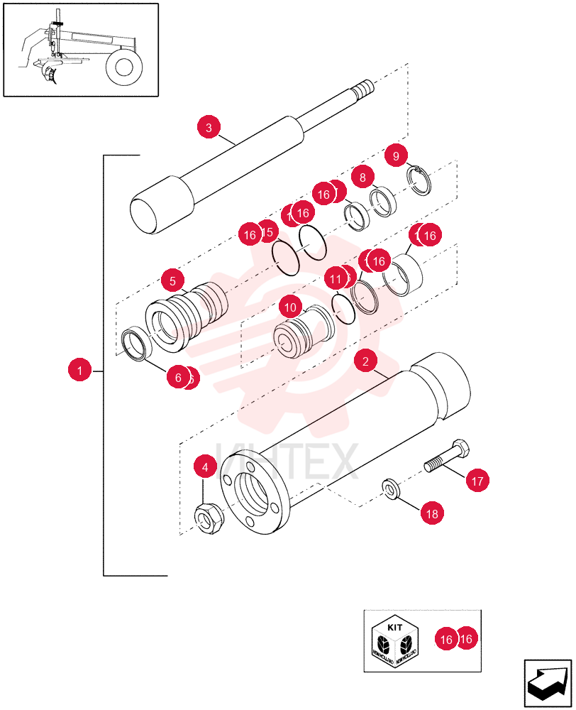 OPERATING CYLINDER 73124588