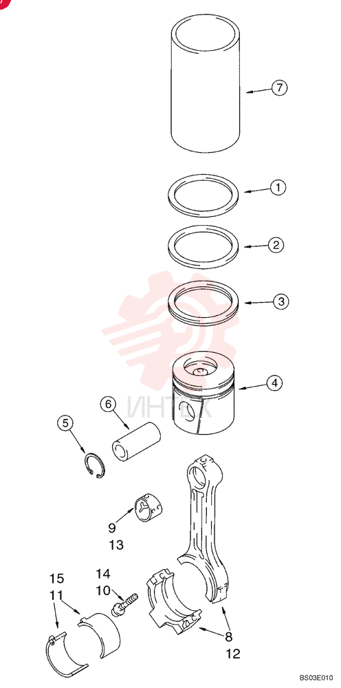 PISTON & RINGS KIT,100MM PISTON DIAMETER