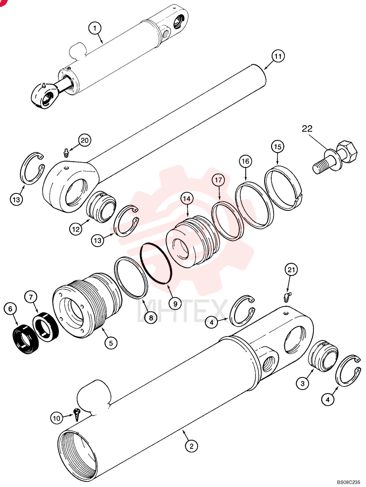 HYDRAULIC CYLINDER,Double Acting, 31.8mm Rod, 178mm Stroke