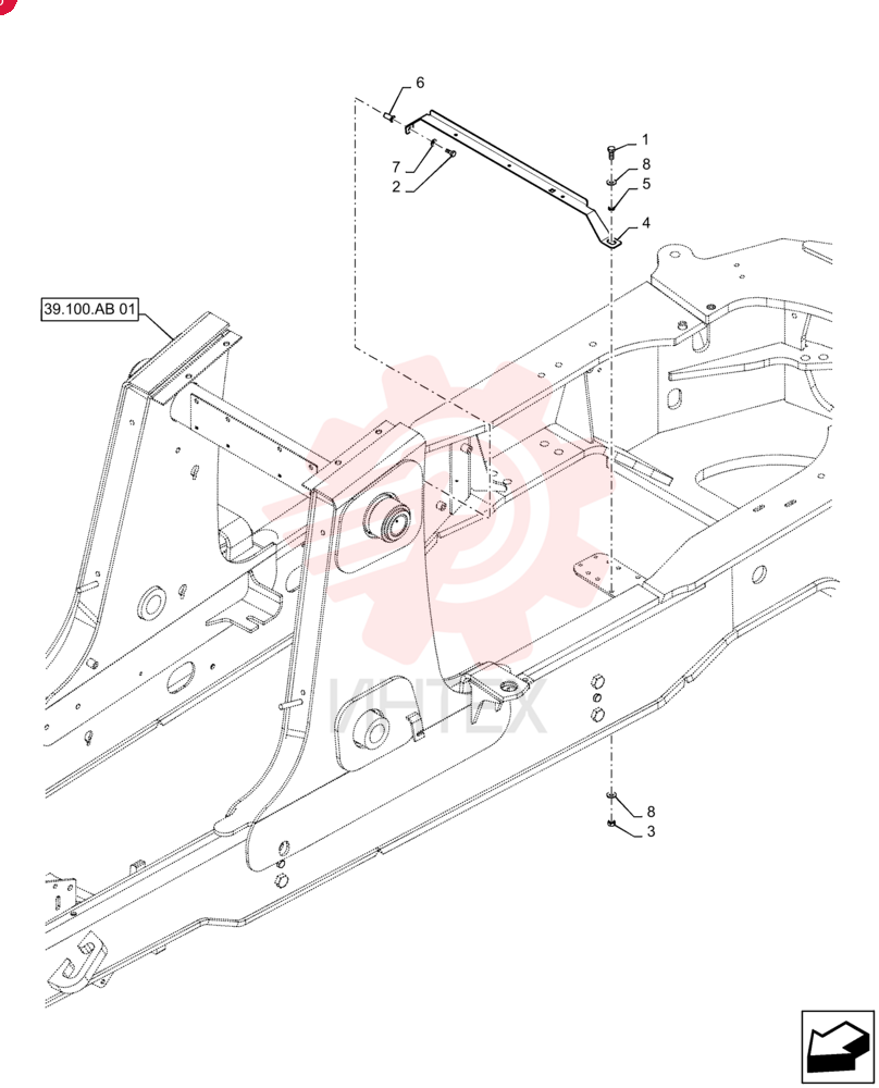 BOLT,Hex, M10 x 1.5 x 25mm, Cl 8.8 614-10025 (2)