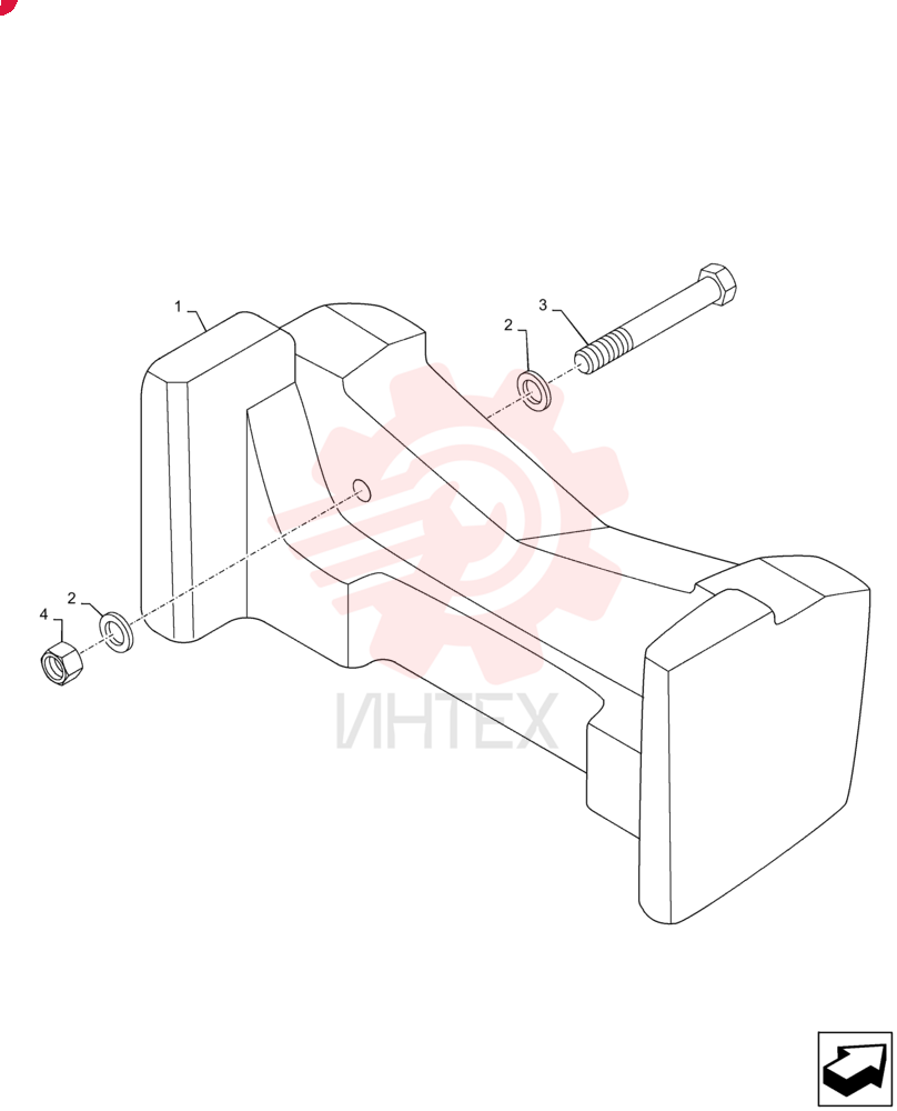 COUNTERWEIGHT,Front, 440 Lb