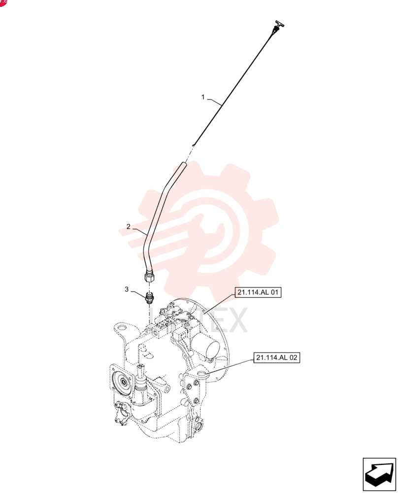 DIPSTICK,824mm L 87601345 (2)