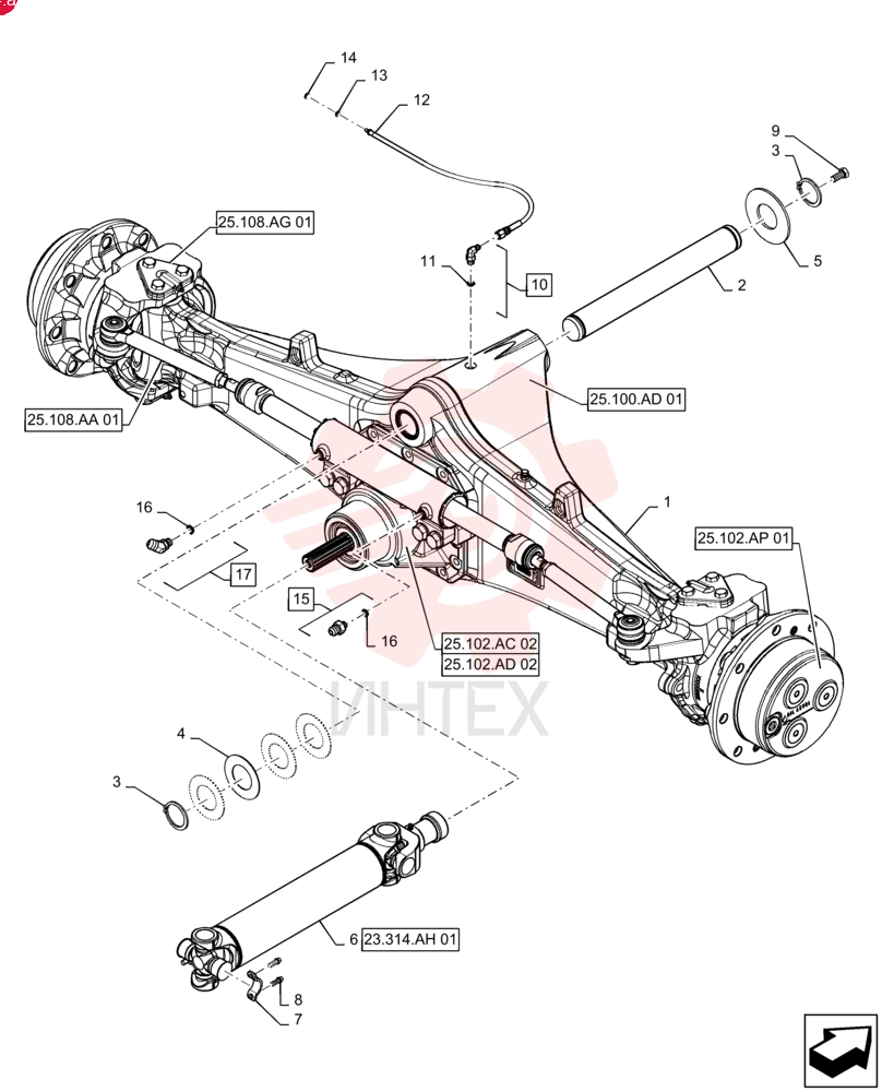 FRONT AXLE 47516353