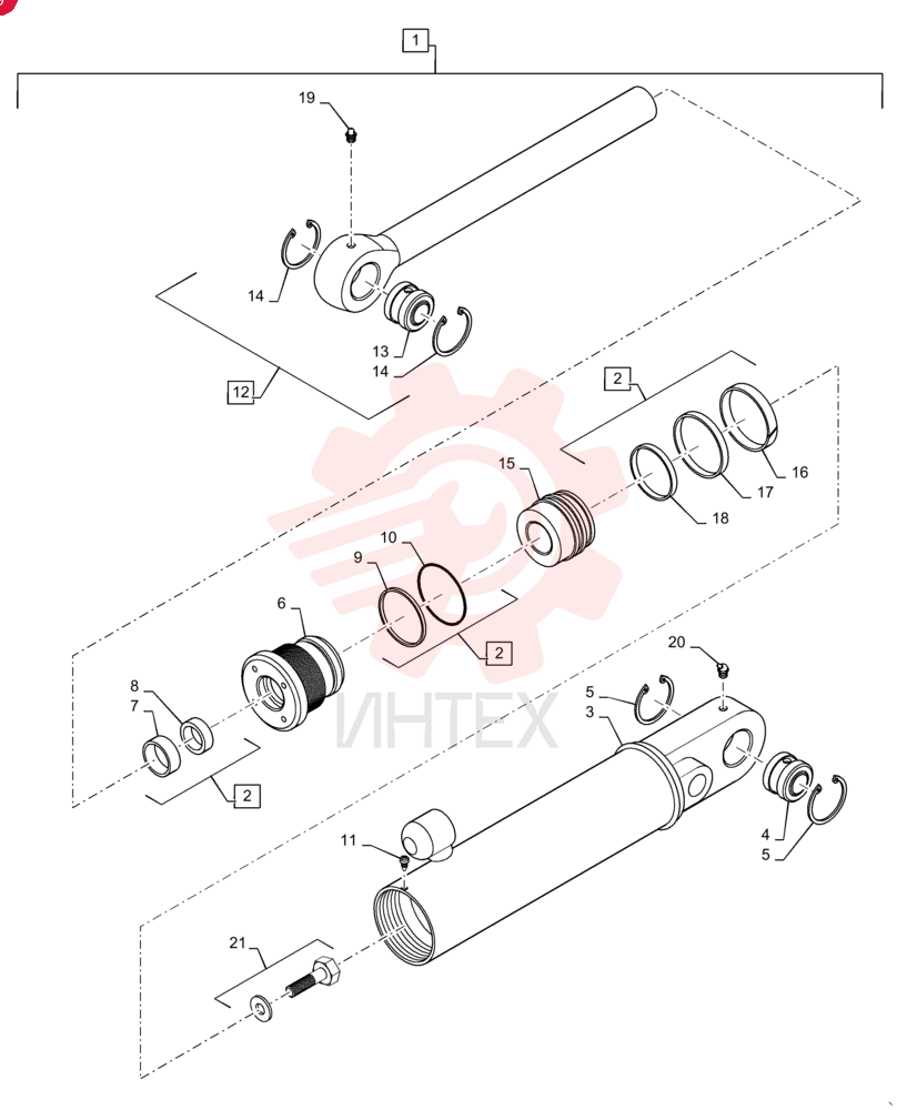 HYDRAULIC CYLINDER,Double Acting, 31.8mm Rod, 178mm Stroke