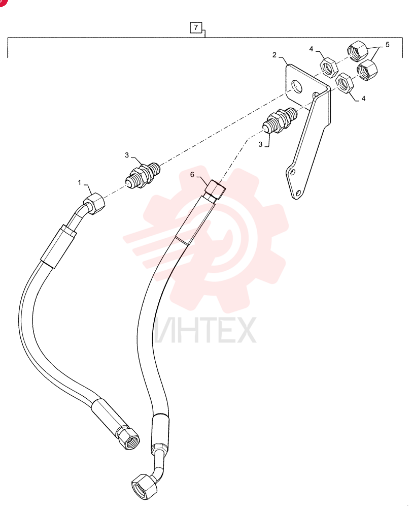 HYDRAULIC HOSE,19mm ID x 660mm L, SAE 100R16