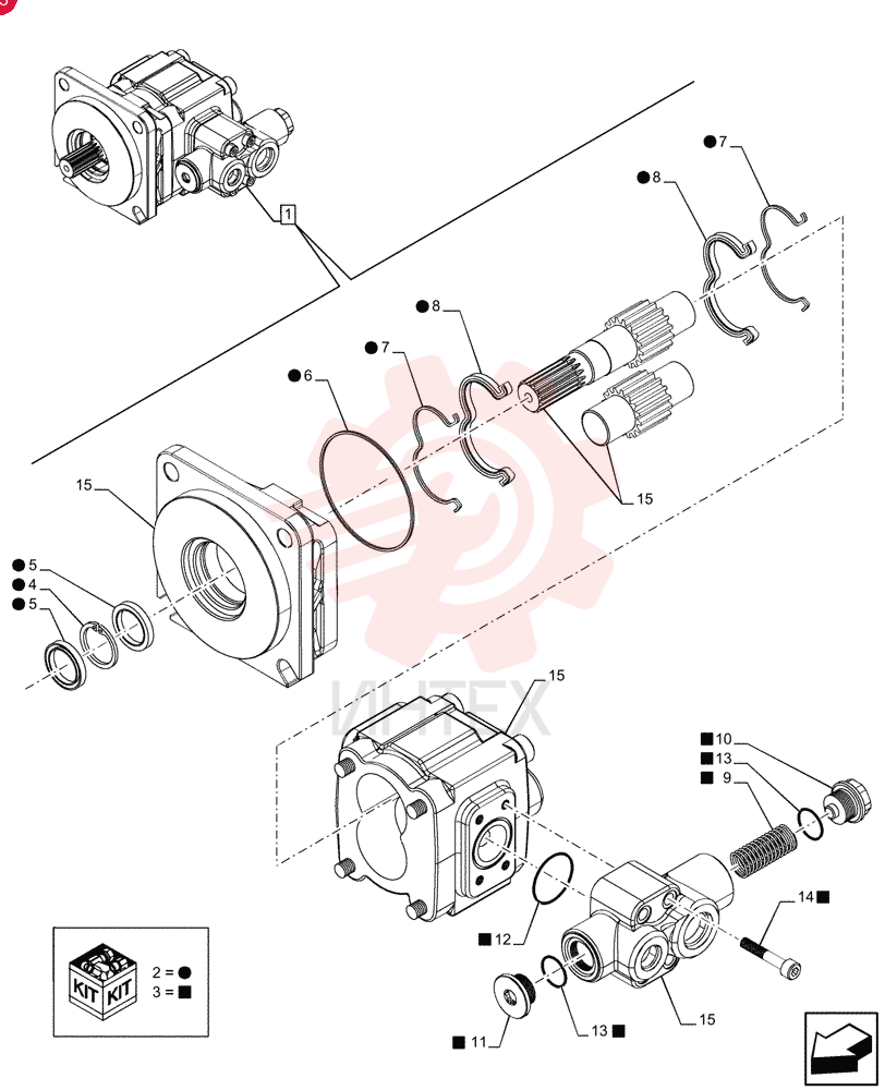 HYDRAULIC PUMP,52.2 CC