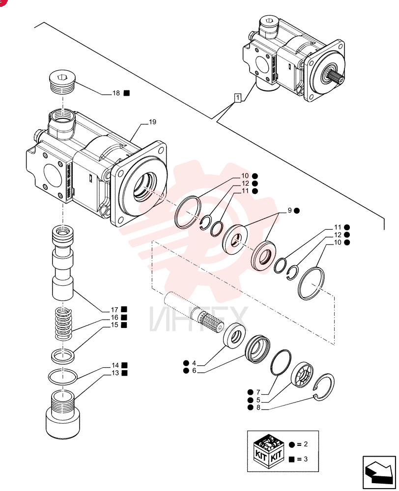 HYDRAULIC PUMP,52.4 CC 87434672 (2)
