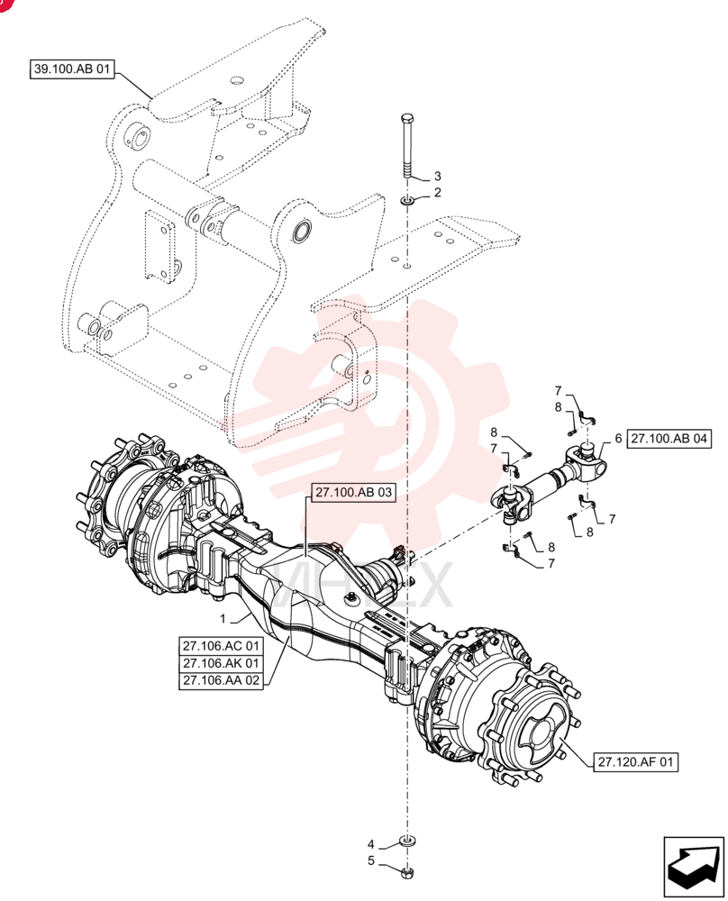 REAR AXLE 47484459