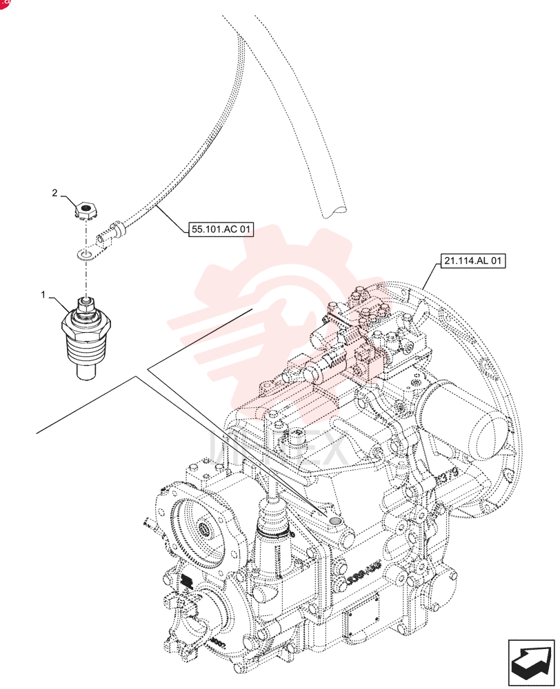 TEMPERATURE SENDER,1/2" - 14 NPTF