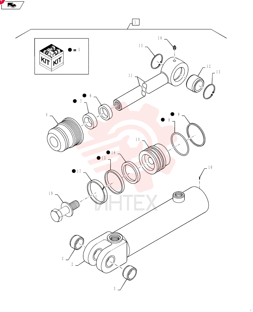 CYLINDER ASSY.,Double Acting, 31.8mm Rod, 160mm Stroke