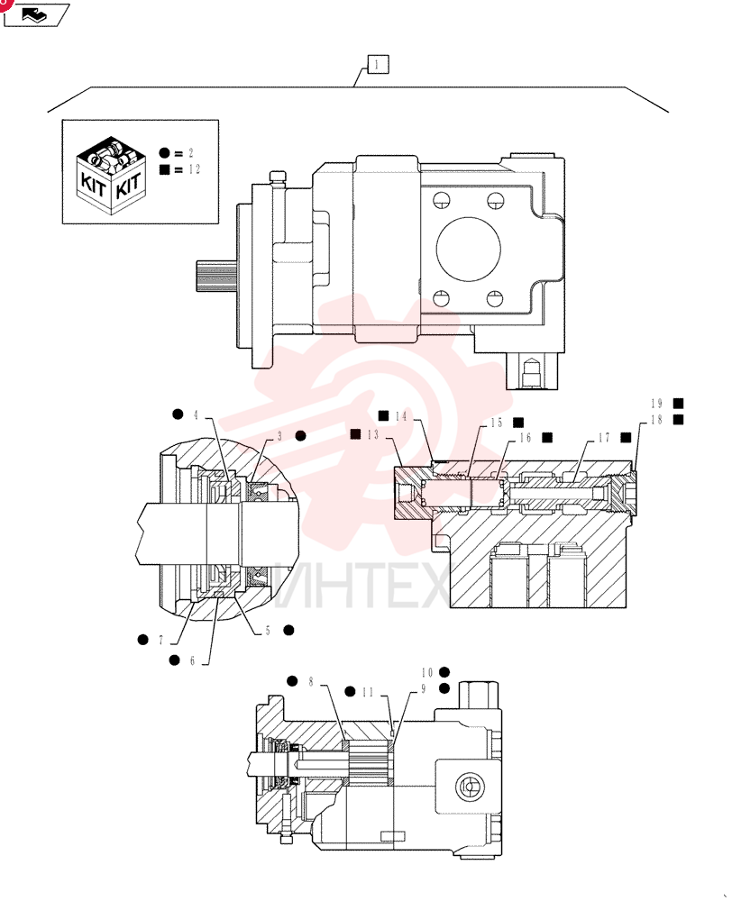 HYDRAULIC PUMP,52.4 CC