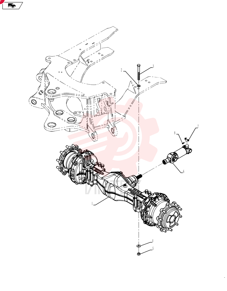 REAR AXLE 87395372