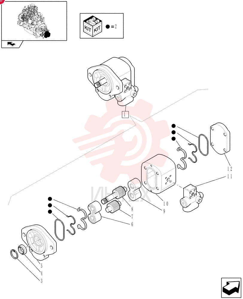 HYDRAULIC PUMP,22.5 CC