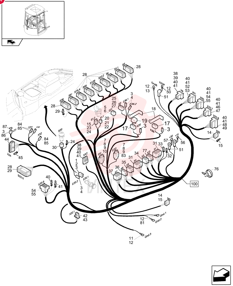 WIRE HARNESS 87627667
