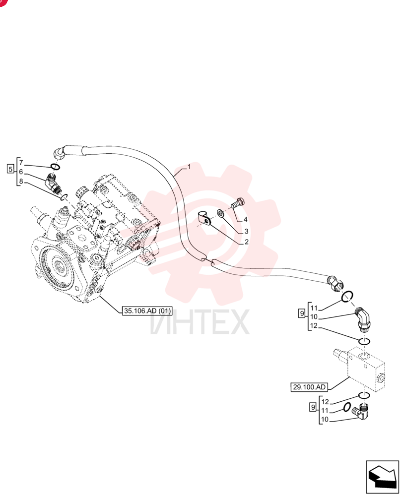 HYDRAULIC HOSE 47508522 (1)