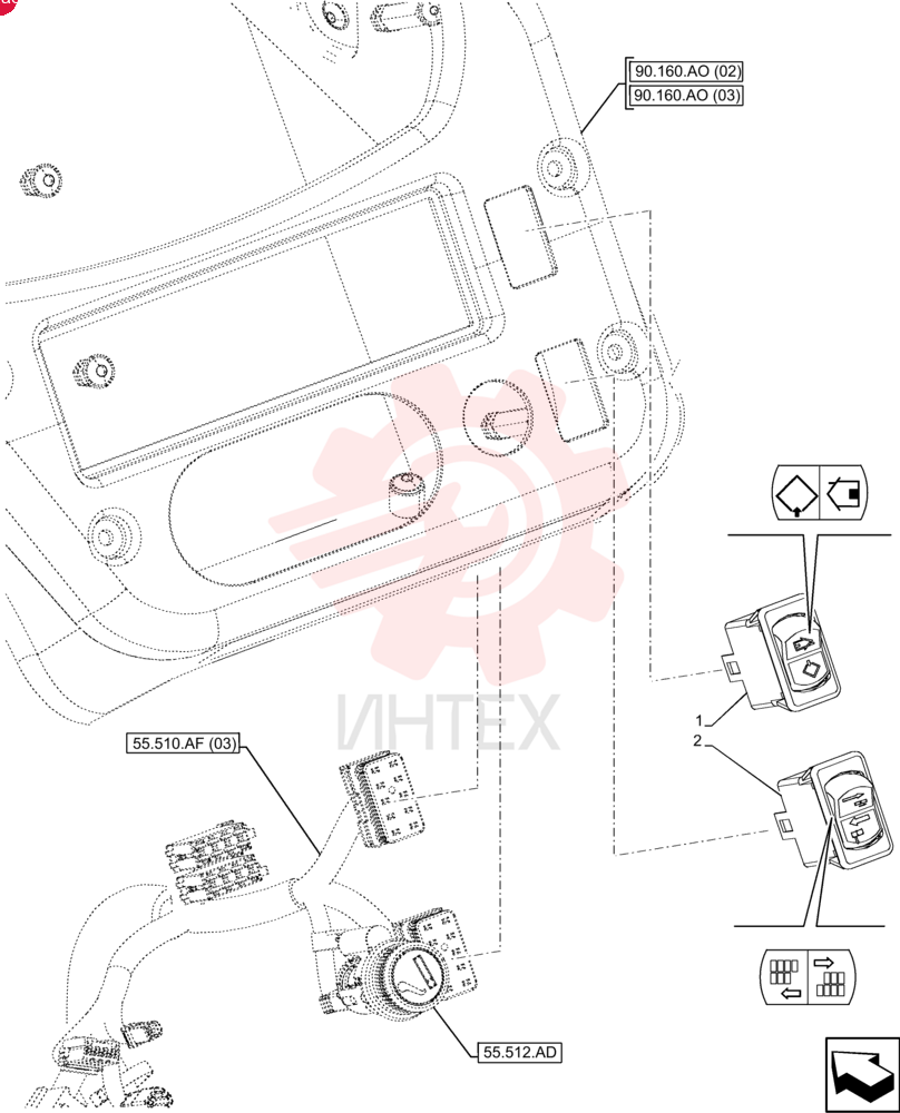 ROCKER SWITCH 84581198