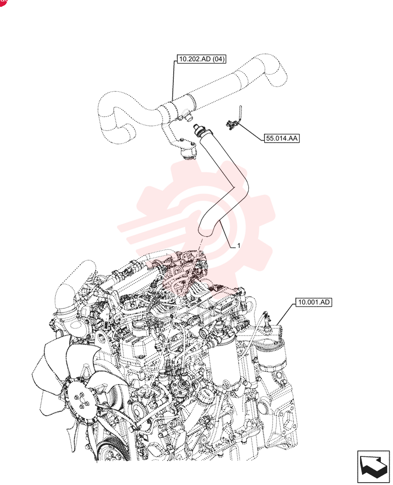 HEATER HOSE 47713698