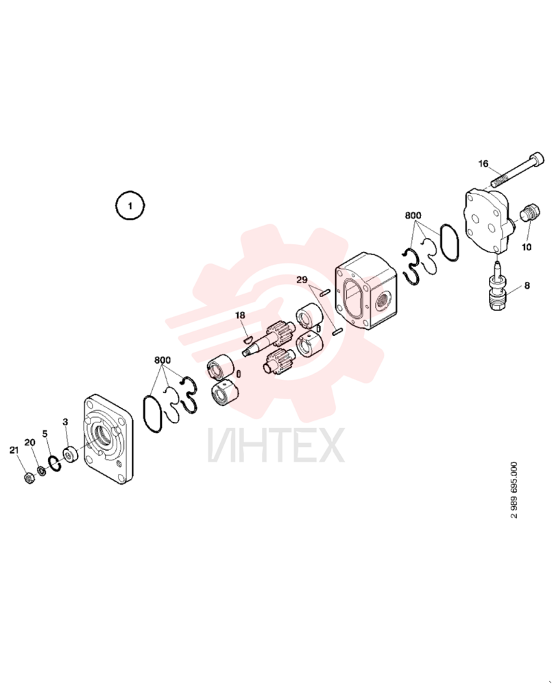 HYDRAULIC MOTOR,GEAR, 11 CC