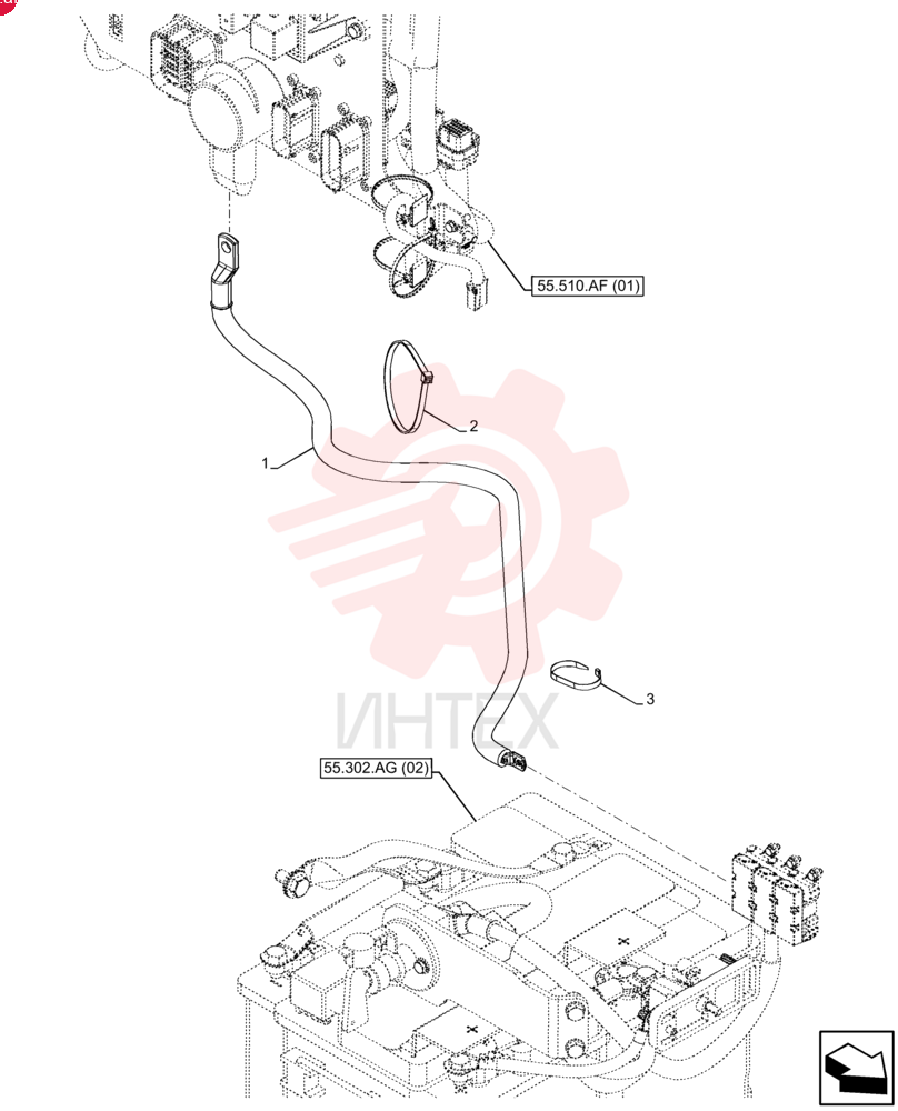 POS BATTERY CABLE 47613416