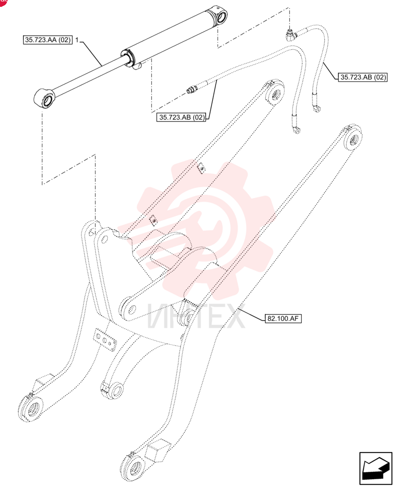 HYDRAULIC CYLINDER 47448259 (1)