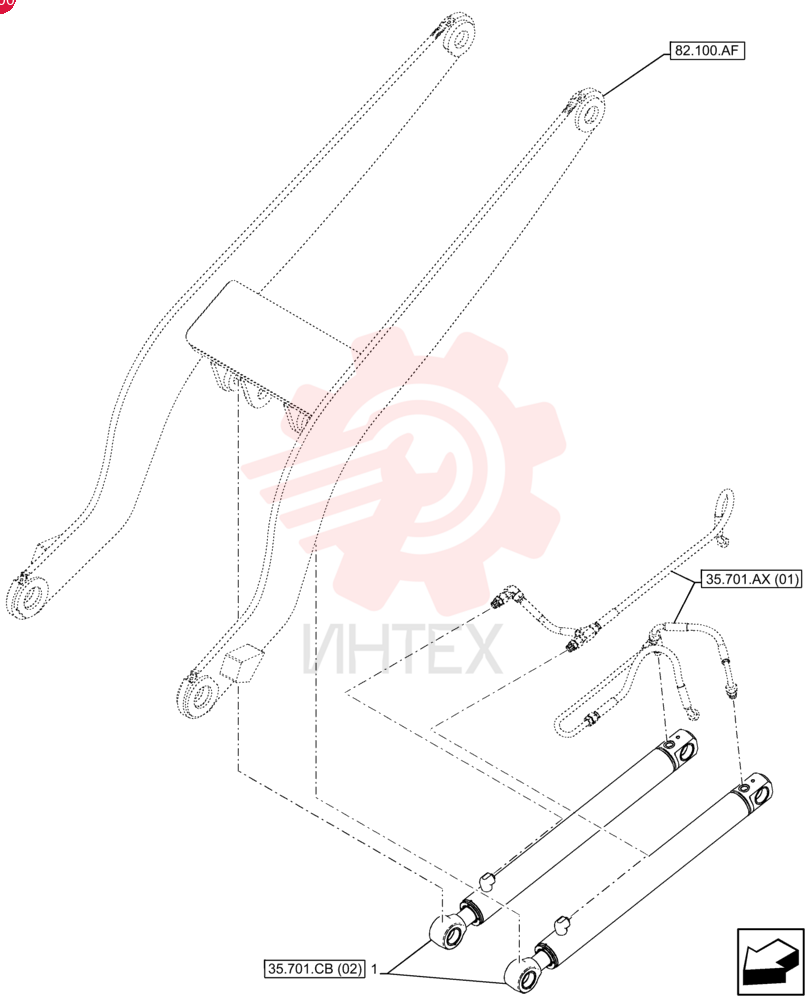 HYDRAULIC CYLINDER 47448222 (1)