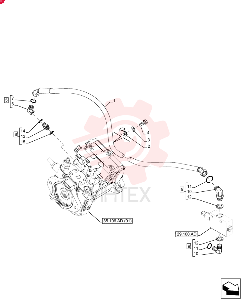 HYDRAULIC HOSE 47453090 (2)